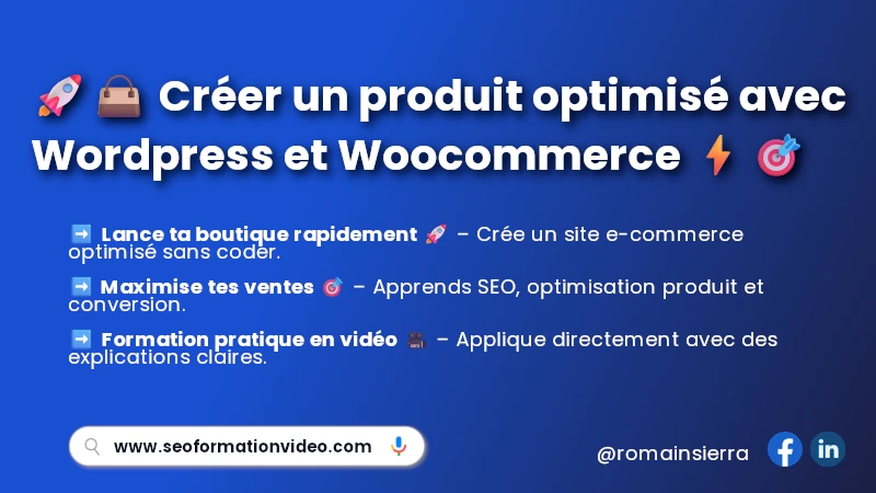 Créer un produit optimisé SEO avec WordPress et Woocommerce